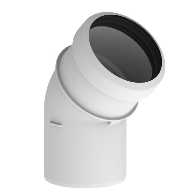 Burgerhout Safe-PP rookgas bocht 80mm 45° 400453990 kopen? | CVketel.nl