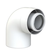 CoxDENS® PP/Kunststof bocht 87° Ø 60/100 met CONNEXT® X3 ✔ Gratis verzending NL vanaf €150,- | CVketel.nl de goedkoopste van Nederland