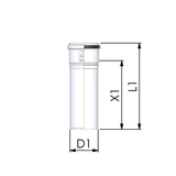 CoxDENS® rookgaspijp / afvoerpijp 80 L=250mm